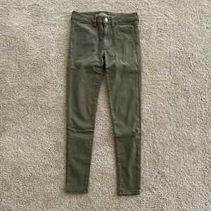 American Eagle Hi Rise Jeggings - Olive